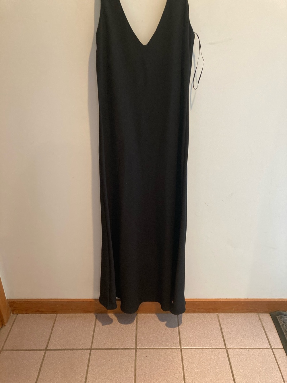 Zara Black V-Neck Slip Maxi dress. NWT
